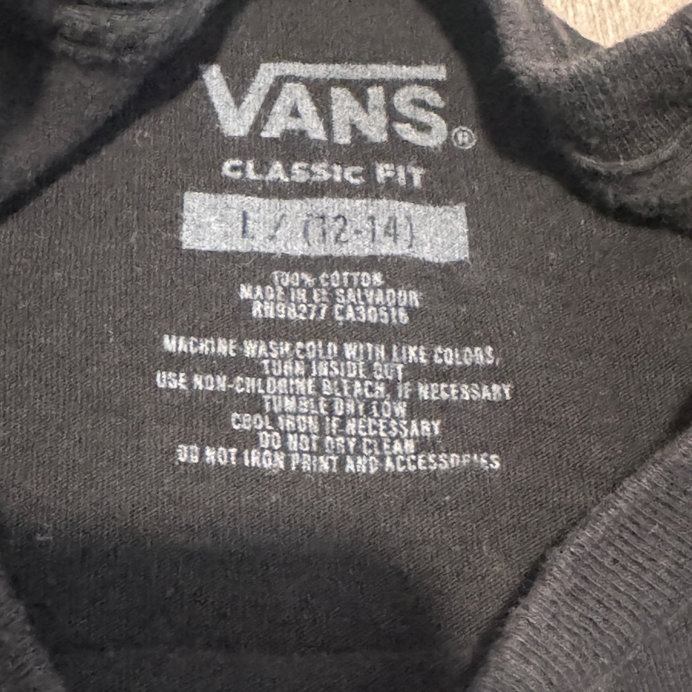 Vans Boys Black T-shirt Size Large (12-14) - Picture 3 of 3
